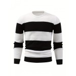 Men's Casual Suit - Striped Long Sleeve T-shirt and Sweatpants Set for Outdoor Sports and Gifting