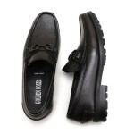 Generic Fashion Leather Dress Loafers for Men, Fashion Casual Crocodile Patterned Handmade Buckle Shoes Business Slip-on Penny Loafer Party Dress Shoes for Mens