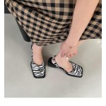 Generic Women Closed Square Toe Shoes with Elastic Laces Low Heels Slingback Formal Loafer Dress Shoes Office