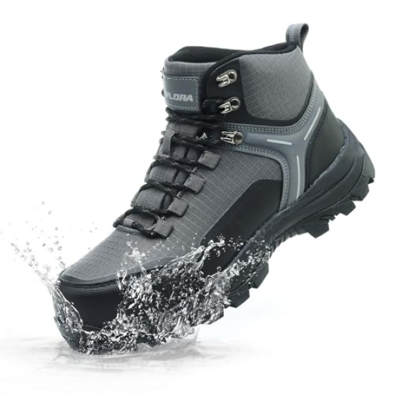 Waterproof Steel Toe Boots for Men Wide Width Slip Resistant Work Shoes Lightweight Non Slip Safety Sneakers Construction Composite Toe Working Footwear