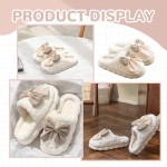 Cute Bow Slippers Slippers For Women/Men Cozy House Slippers Memory Foam Slippers Plush Bedroom Indoor Outdoor Shoes