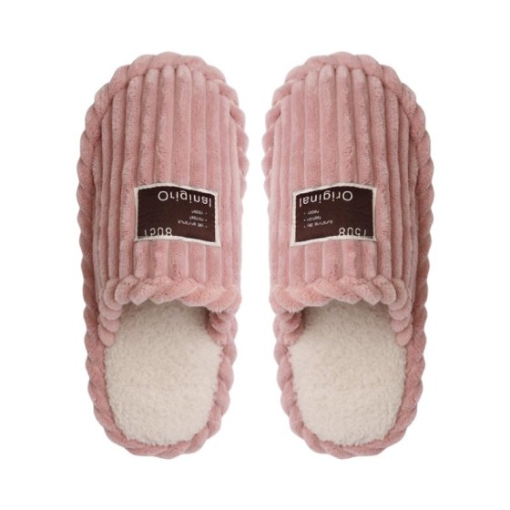 House Bedroom Slippers for Woman Corduroy Closed Toe Ladies Slides