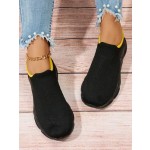 Womens Slip On Walking Shoes - Lightweight Breathable Casual Knit Gym Running Tennis Sneakers