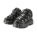 Punk Style Thick Sole Women and Men Shoes Gothic Metal Platform 6cm Vintage Sneakers Shoes Low-top