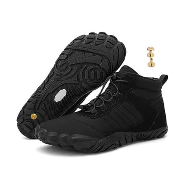 Winter Grounding Shoes with Copper, Hike Winter Barefoot Boots for Womens Mens,Wide Toe Box Non-Slip Trail Running